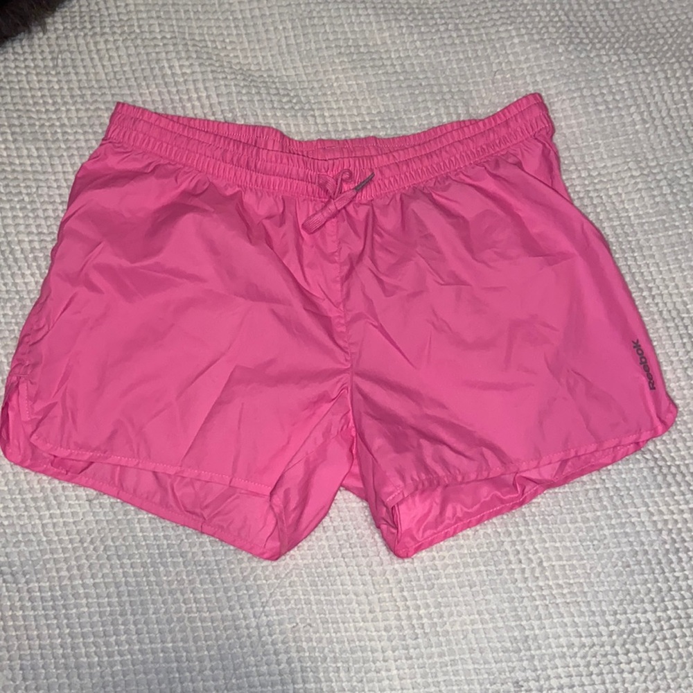 Pink size large Reebok athletic shorts